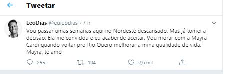 Leo Dias revela que irá morar com Mayra Cardi