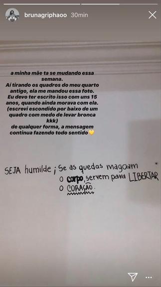 Bruna Griphao relembra desenho em seu quarto