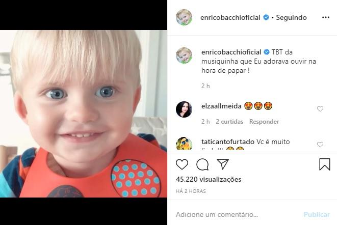 Karina Bacchi relembra vídeo de Enrico e derrete a web