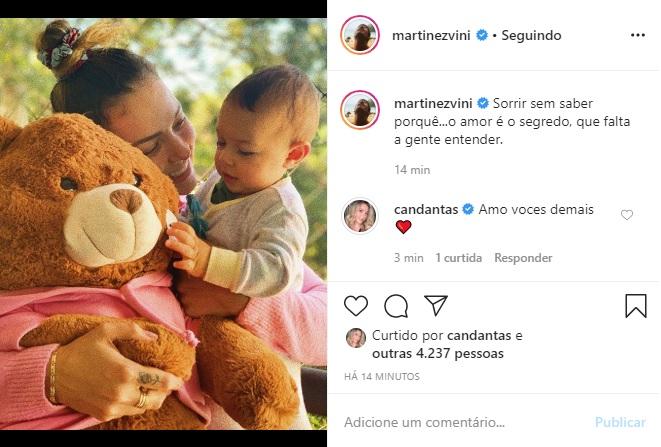 Vinicius Martinez se derrete por foto de Carol Dantas e Tin