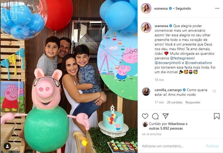 Wanessa Camargo comemora o aniversário do filho caçula