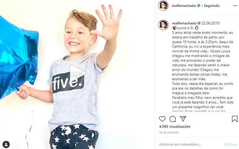 Fernanda Machado emociona ao comemorar aniversário do filho