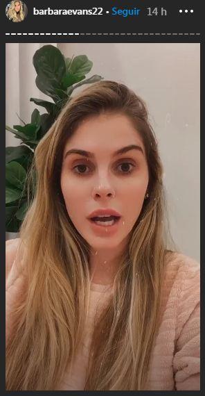 Bárbara Evans conta que o marido está com sintomas de coronavírus