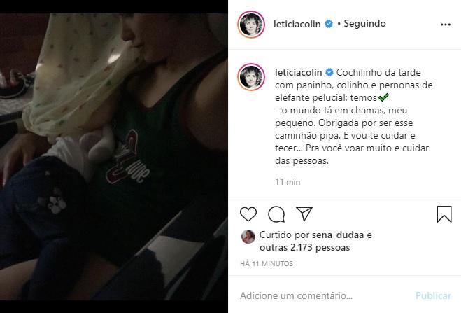 Leticia Colin encanta a web em clique com seu filho