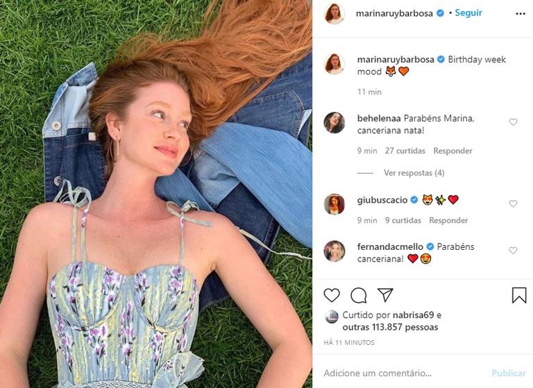 Marina Ruy Barbosa comemora semana do seu aniversário