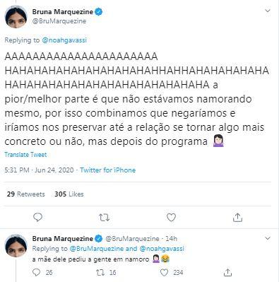 Bruna Marquezine relembra namoro revelado no 'Mais Você' 