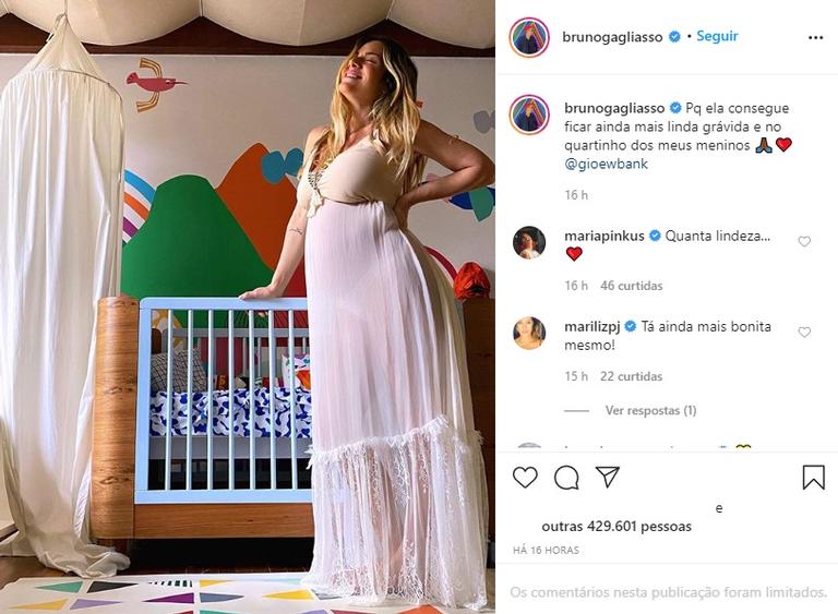 Bruno Gagliasso se derrete por Giovanna Ewbank grávida