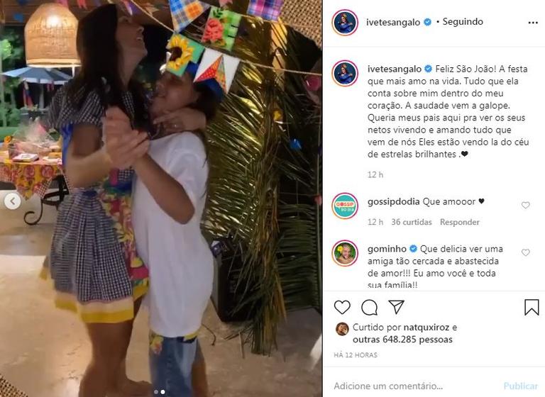 Ivete Sangalo curte Dia de São João com a família