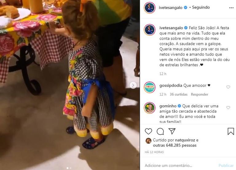 Ivete Sangalo curte Dia de São João com a família e mostra as gêmeas fantasiadas