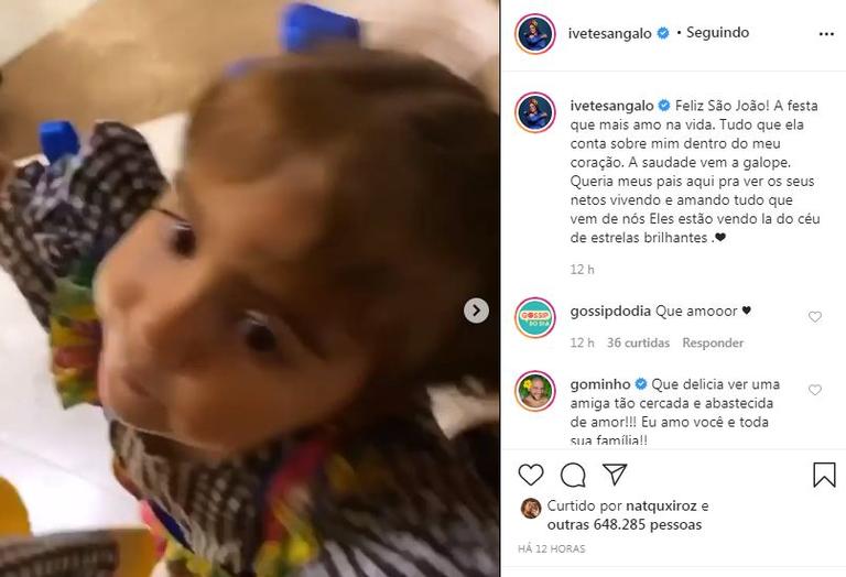 Ivete Sangalo curte Dia de São João com a família e mostra as gêmeas fantasiadas