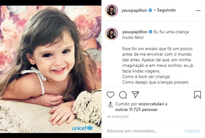 Isabelle Drummond publica foto da infância e encanta a web