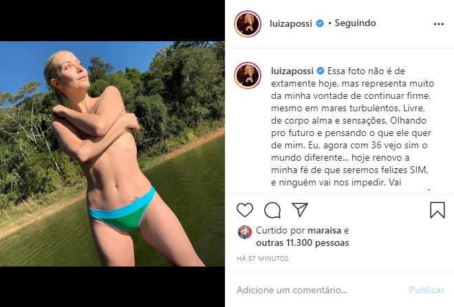 Luiza Possi posta foto ousada em seu aniversário de 36 anos