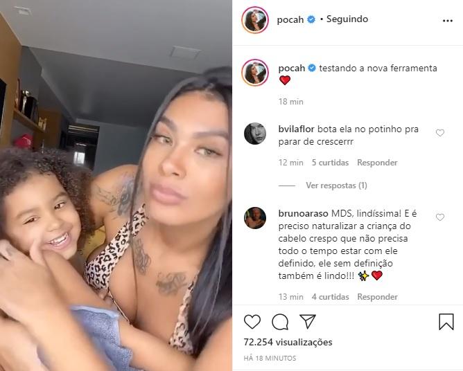 Pocah e a filha aparecem em vídeo engraçado e encantam a web