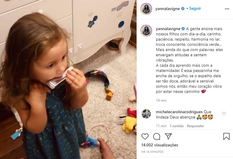 Yanna Lavigne encanta com vídeo de Madalena