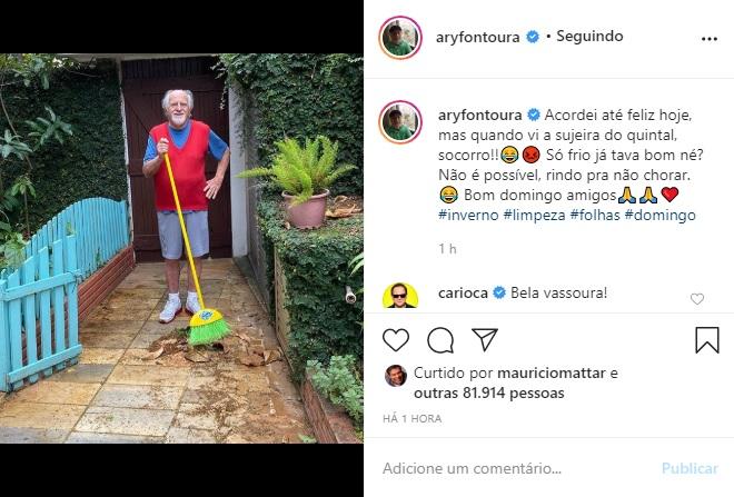 Ary Fontoura diverte a web ao desabafar sobre seu dia