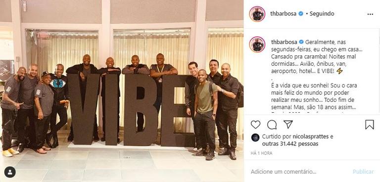 Thiaguinho se emociona ao relembrar da sua rotina de shows