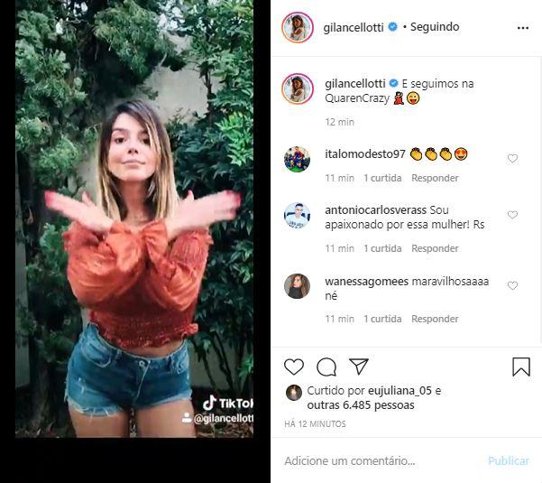 Giovanna Lancellotti ganha elogios ao surgir dançando na web