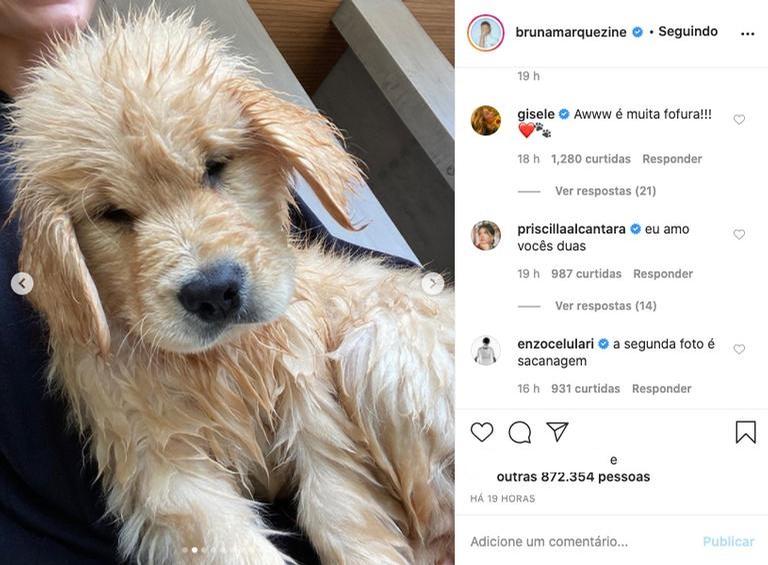 Enzo Celulari comenta foto de Bruna Marquezine