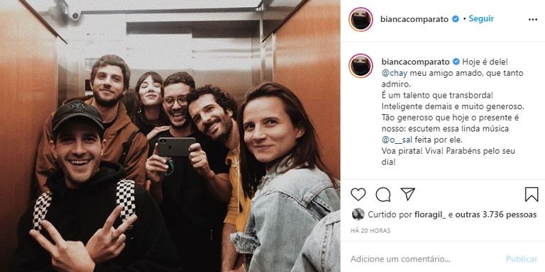 Bianca Comparato parabeniza Chay Suede