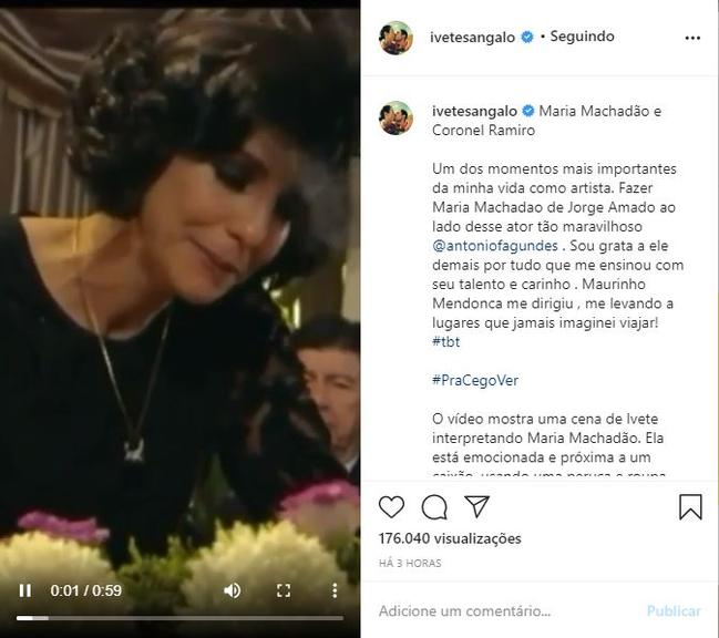 Ivete Sangalo relembra a sua atuação em 'Gabriela'