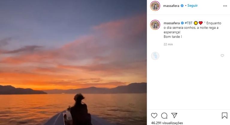 Grazi Massafera relembra dia de barco