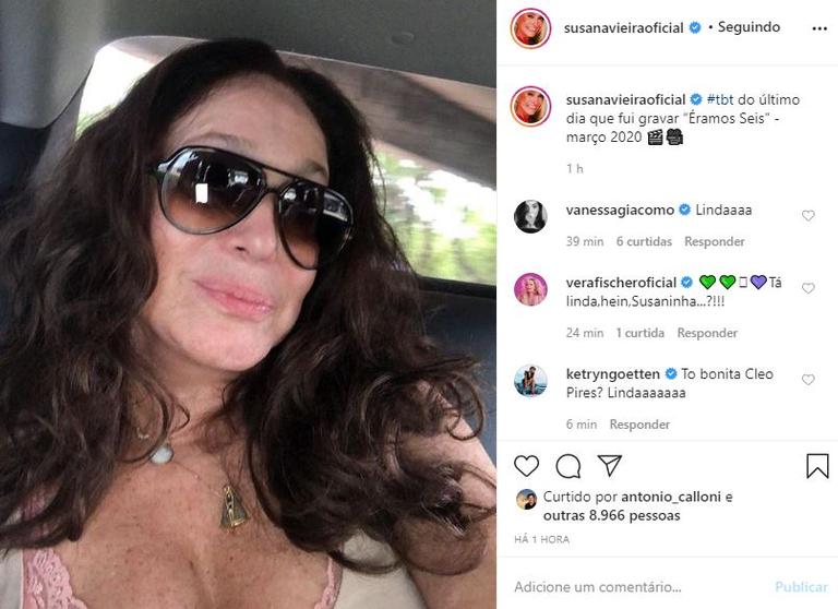 Susana Veira relembra clique de quando gravava 'Éramos Seis'