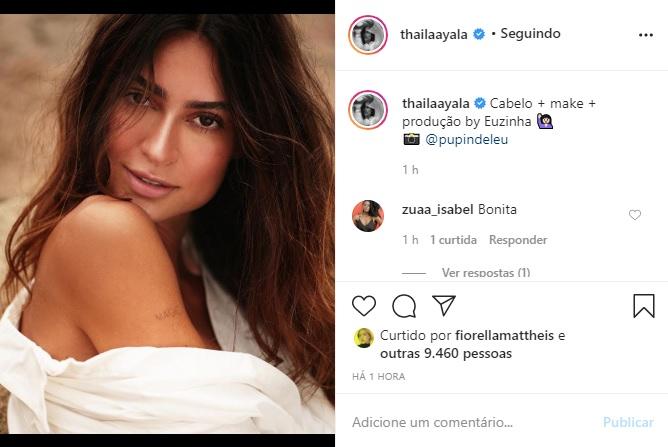 Thaila Ayala arranca elogios em foto com olhar penetrante