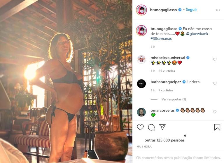 Bruno Gagliasso se derrete por Giovanna Ewbank grávida