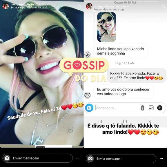 Zé Felipe troca mensagens com mãe de influencer