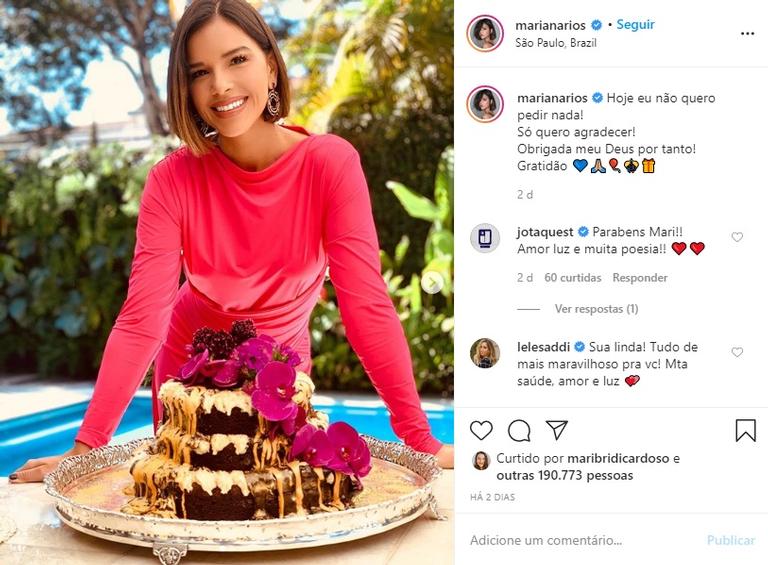 Mariana Rios comemora 35 anos e exibe barriguinha