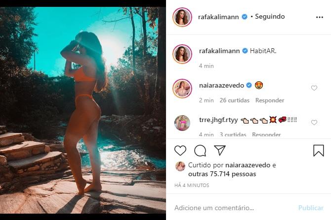 Rafa Kalimann esquenta o clima com foto de biquíni