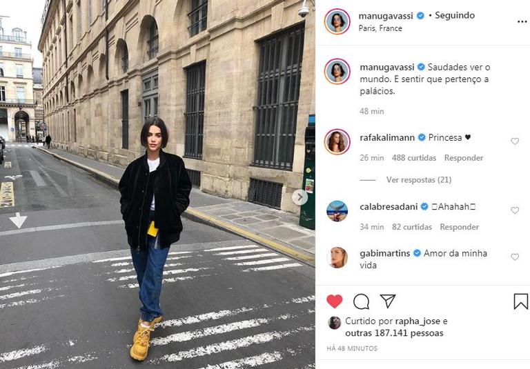 Manu Gavassi relembra viagem a Paris