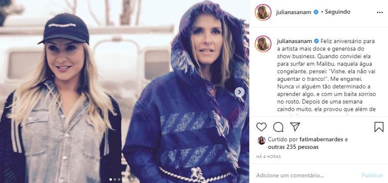 Juliana Sana homenageia Claudia Leitte