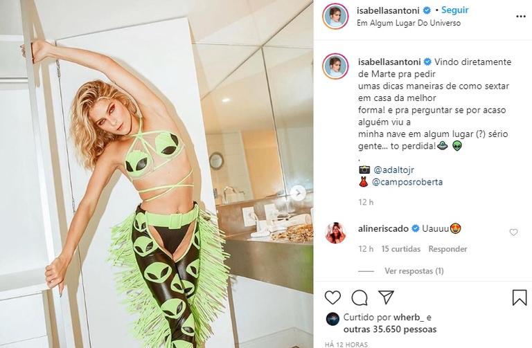 Isabella Santoni surge com look futurístico