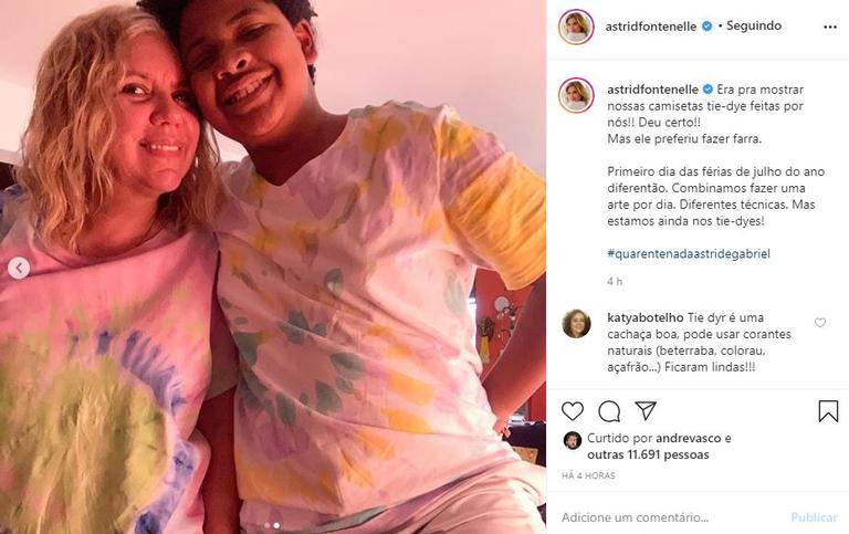 Astrid Fontenelle encanta ao posar com o filho