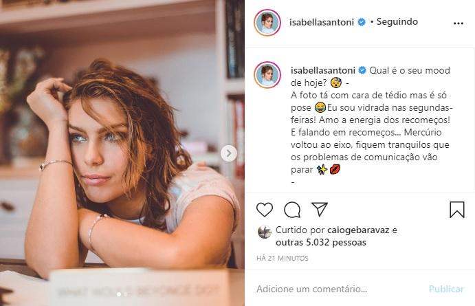 Isabella Santoni fala sobre recomeços nas redes sociais