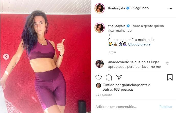 Thaila Ayala diverte a web em fotos com e sem edição