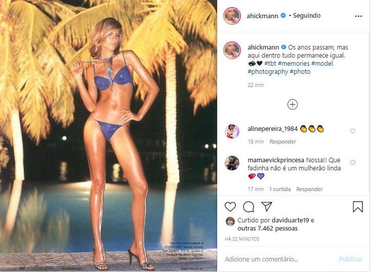 Ana Hickmann relembra clique do início de sua carreira 