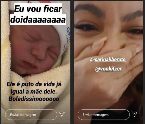 Anitta comemora nascimento da primeira afilhada