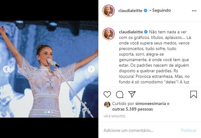 Claudia Leitte usa as redes para desabafar sobre a pandemia