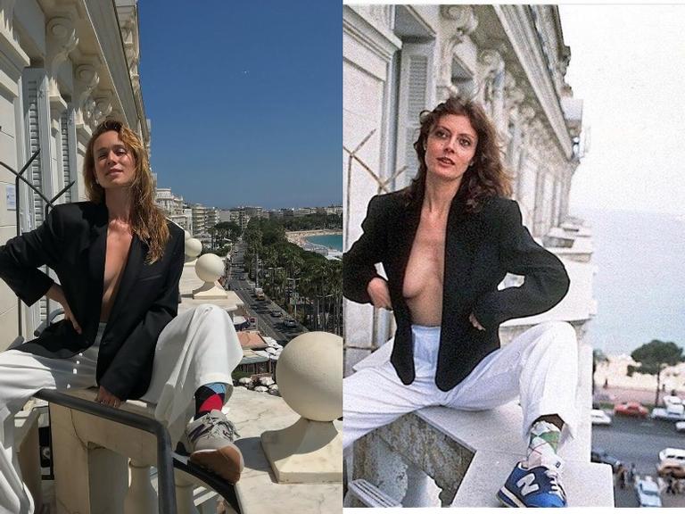 Mariana Ximenes relembra ter recriado clique icônico de Susan Sarandon quando esteve na França