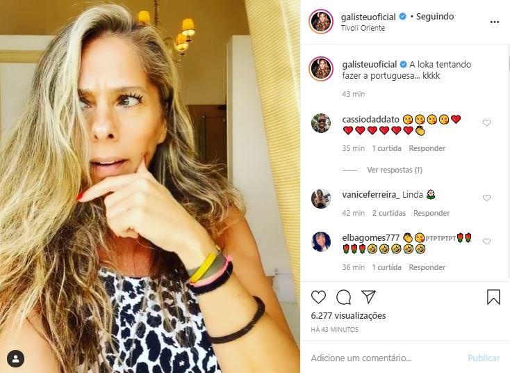 Adriane Galisteu se diverte ao fazer sotaque português 