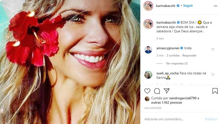 Karina Bacchi surge radiante em novo clique