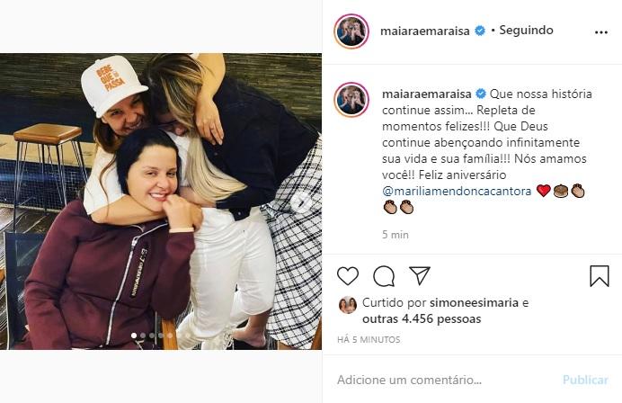 Maiara e Maraisa homenageiam Marília Mendonça