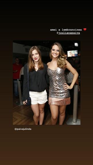 Alice Wegmann relembra momento com Juliana Paiva