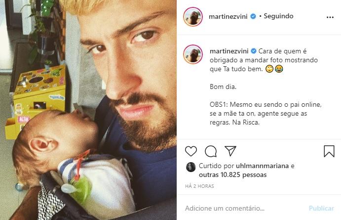 Vinicius Martinez faz piada com Carol Dantas nas redes