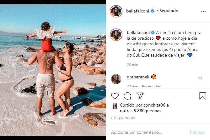 Bella Falconi recorda viagem para a África com a família