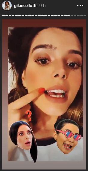 Giovanna Lancellotti se diverte ao ser questionada sobre preenchimento labial