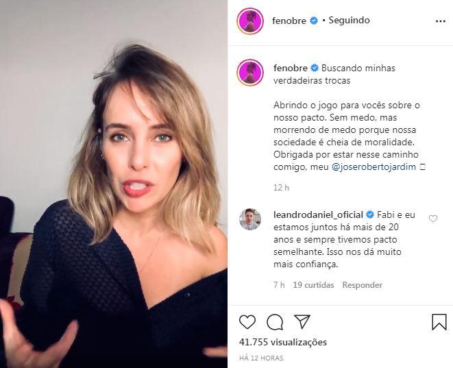 Fernanda Nobre fala sobre relacionamento aberto