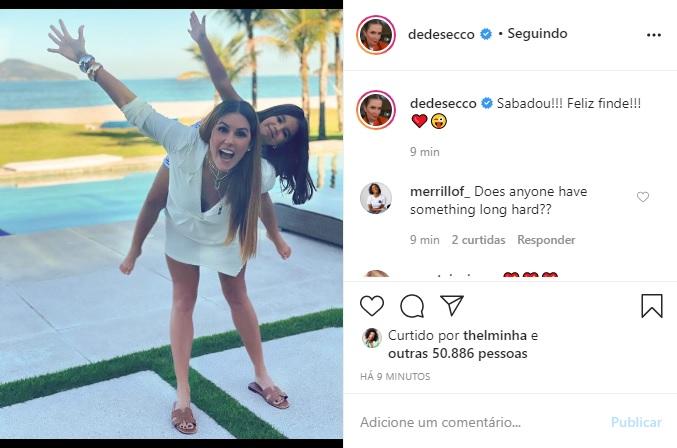 Deborah Secco e Maria Flor aparecem juntas em foto divertida